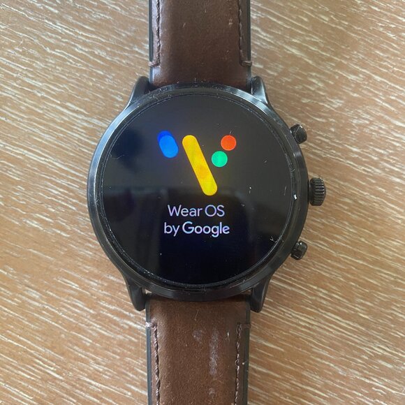 Men's Gen 5 Fossil Smartwatch Black with Leather Band | Model DW10F1 - Picture 3 of 7